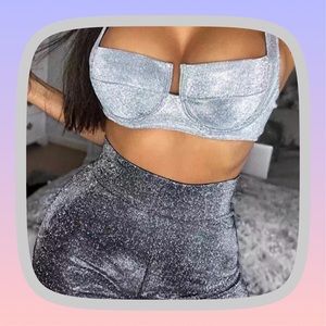 Shimmering Silver Crop Top Bandeau (Size 32A-36B)